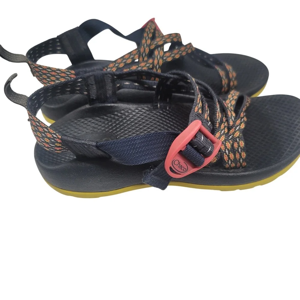 Chaco Kids Sandals Sport Adjustable Straps Orange Black Yellow‎ Size Unknown